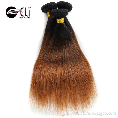 3 tone color ombre hair 8a grade high quality human hair 100% virgin 24 inch human hair weave extension